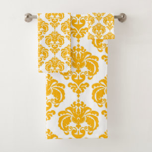 Jaune Clair Ensoleillé & Blanc Royal Glam Damassé