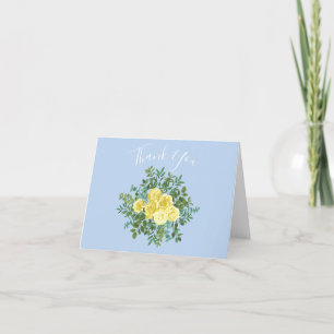 Jaune clair et bleu pâle Rose Merci Floral
