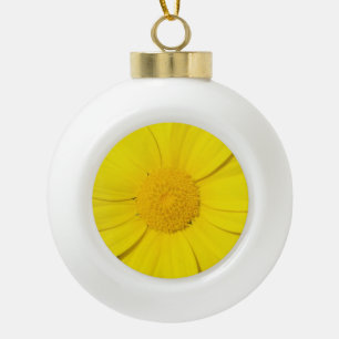 Jaune Daisy ornements personnalisés