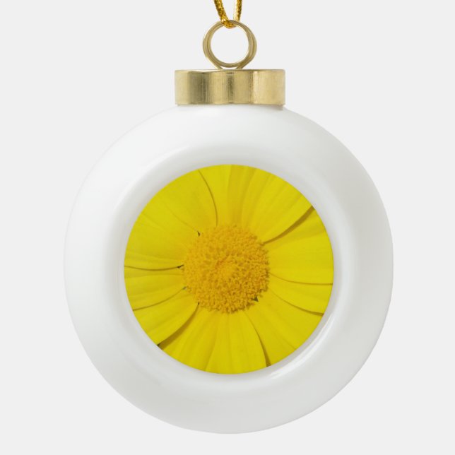 Jaune Daisy ornements personnalisés (Devant)
