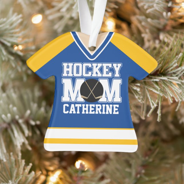 Jaune de hockey sur glace bleu/jaune (Arbre)