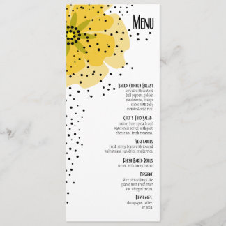 Jaune de menu de dîner de pavots de poivre