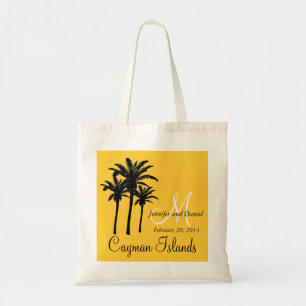 Jaune de palmiers de sacs fourre-tout à mariage de