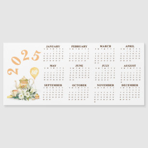 Jaune de thé Floral 2025 Calendrier
