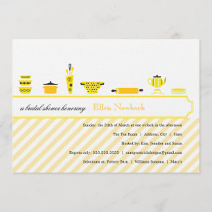 Jaune des invitations   de Fête de la mariée