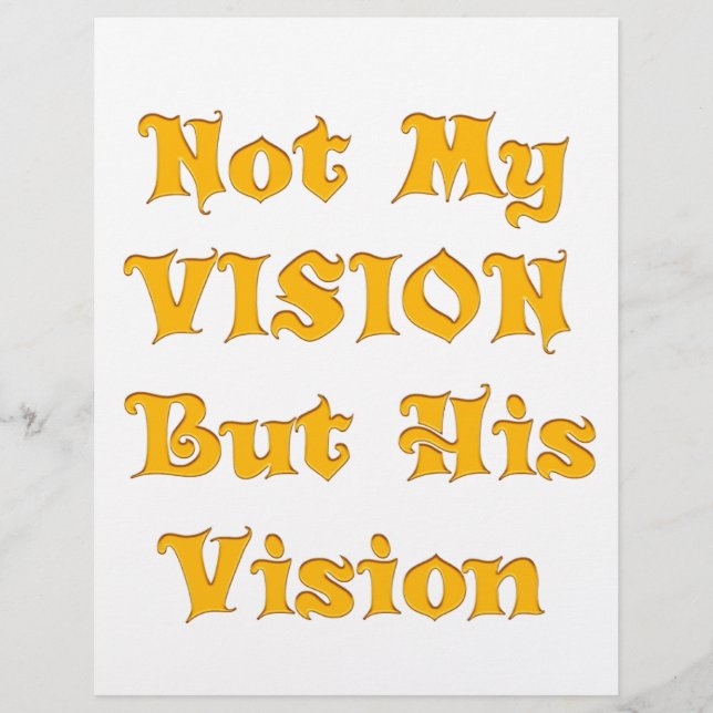 Jaune Doré "Pas Ma Vision Mais Sa Vision" | Ins (Devant)