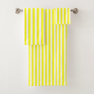 Jaune Ensoleillé et Rayures Blanches