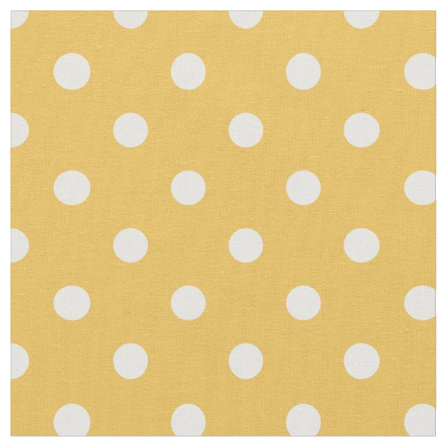 Jaune et blanc pointille le tissu de | (Fermer)