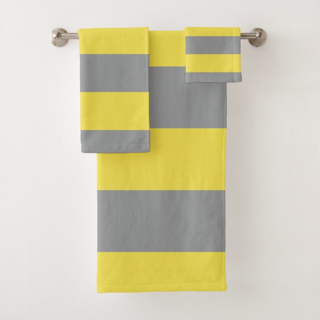 Jaune et Gris Motif moderne (En situation)