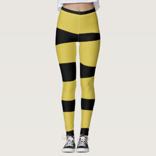Jaune et noir rayé Legging