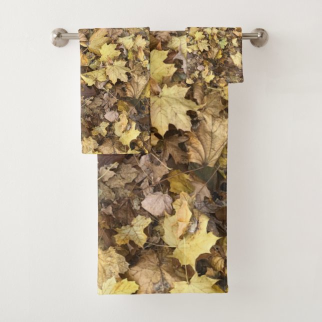 Jaune Feuilles d'Automne Jaune Serviette (En situation)