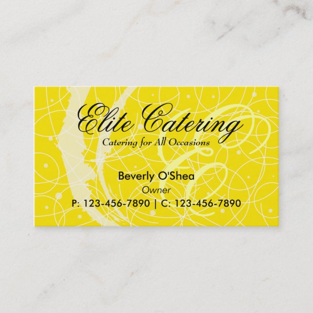 Jaune flamand de carte de visite professionnelle (Devant)