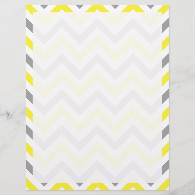 Jaune, Gris Dk What Grand Motif Chevron ZigZag (Devant)