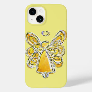 Jaune Guardian Angel Art coque iphone personnalisé