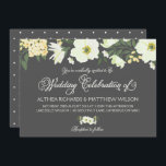 Jaune Joli Anémones Floral Faire-part de mariage<br><div class="desc">Faire-part de mariage personnalisable avec anémone jaune et blanc sur un arrière - plan gris,  parfait pour les mariages d'été et de printemps. Il s'agit d'une partie d'une suite mariage - des articles correspondants sont disponibles.</div>