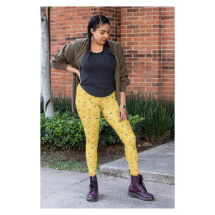 Jaune joli entraînement Yoga femmes Leggings