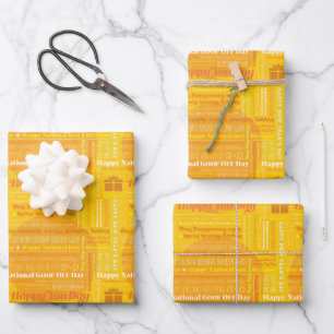 Jaune Joyeux Jours Envelopper du papier