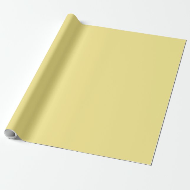 Jaune Moutarde Pâle ?  Papier Cadeau (Déroulé)