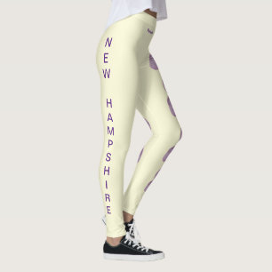 Jaune New Hampshire Purple Lilac Leggings de l'Éta
