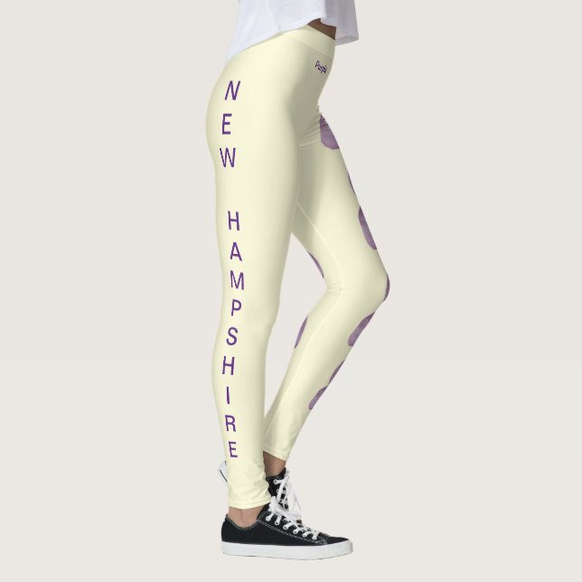 Jaune New Hampshire Purple Lilac Leggings de l'Éta (Droite)