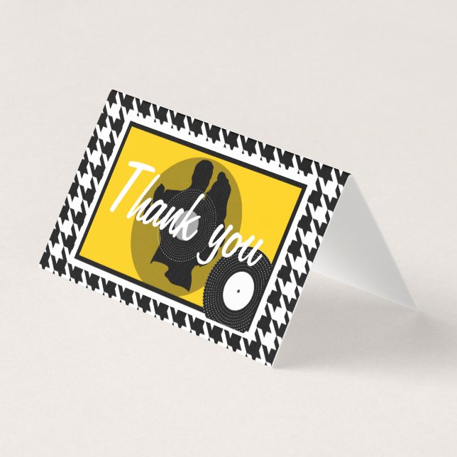 Jaune, noir et blanc à damiers thème des années 19 (Front)