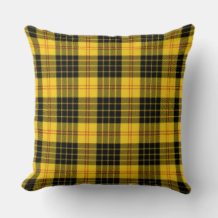 Jaune Noir Plaid Decorator Jaune Oreiller