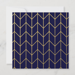 Jaune or Chevron Marine Bleu Moderne Chic