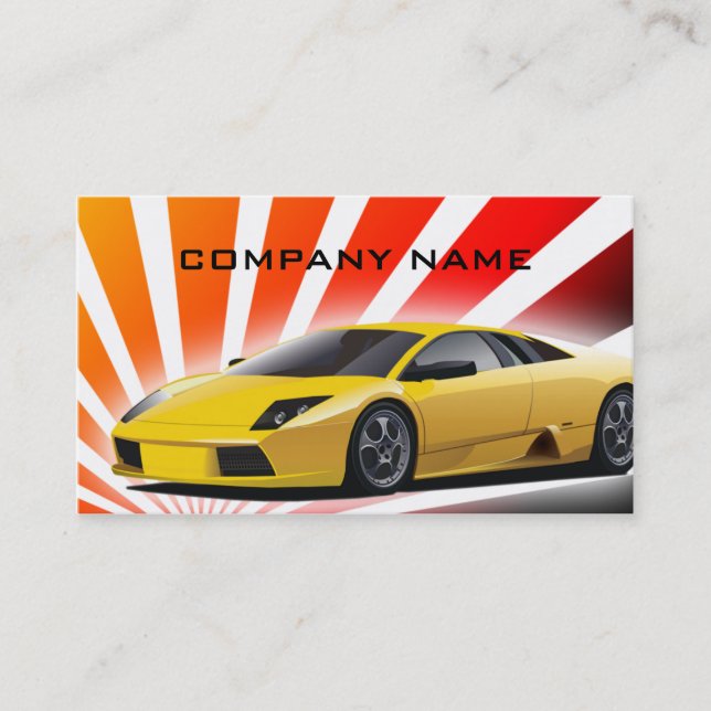 Jaune orange rouge de carte de visite de voiture (Devant)