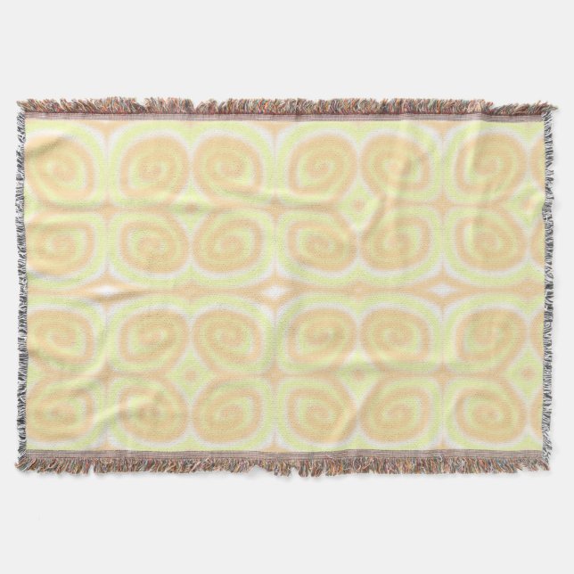 Jaune Pale Orange Fils Jeter Des Couvertures (Devant)