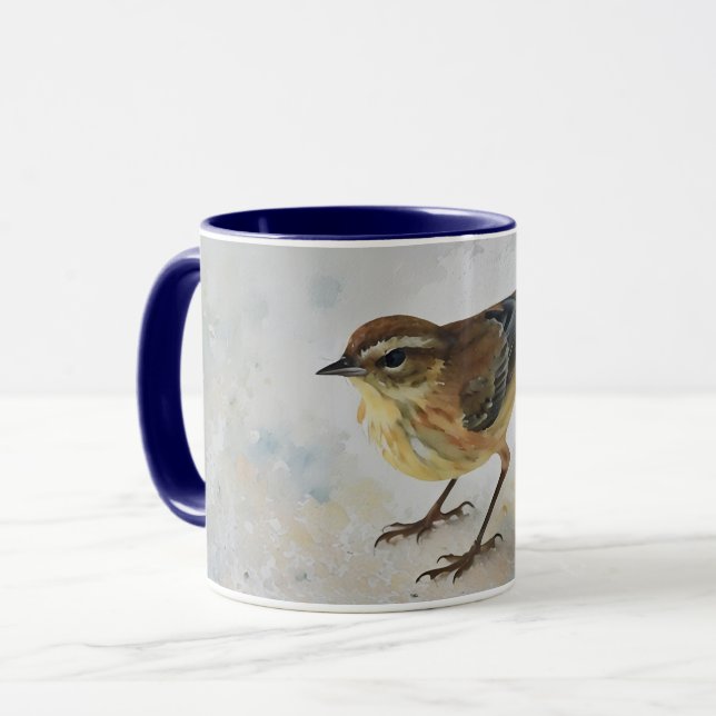 Jaune Paruline Oiseau Bahamas Art Mug Cup (Devant gauche)