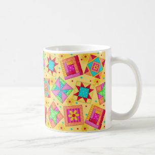 Jaune Patchwork Quilt Design Mug