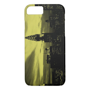 Jaune pointillé Noir New York City iPhone 7 Coque