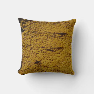 jaune presque solide : coussin jaune champignon