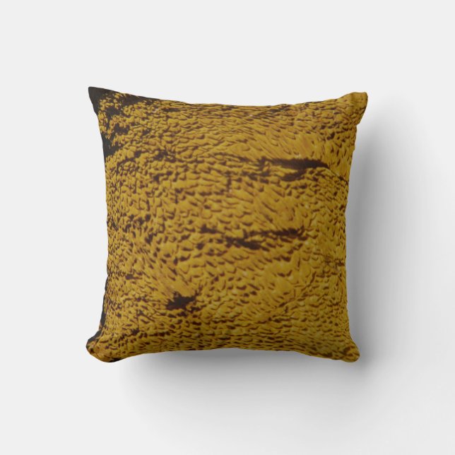 jaune presque solide : coussin jaune champignon (Recto)