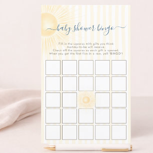 Jaune Rayures Soleil Neutre Jeu de Bingo Baby Show