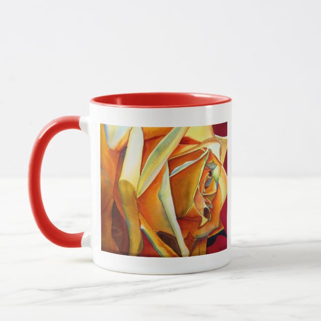 Jaune Rose Art Joyeux Mug Fête des Mères (Gauche)