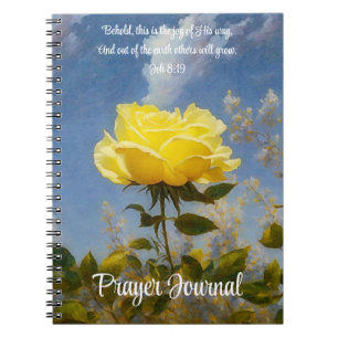 Jaune Rose Art Prière Bible Verse Journal