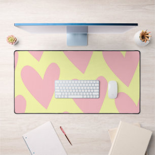 Jaune rose mignon Coeur simple Motif Y2K