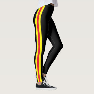 Jaune Rouge Side Leggings noirs Choisir la couleur