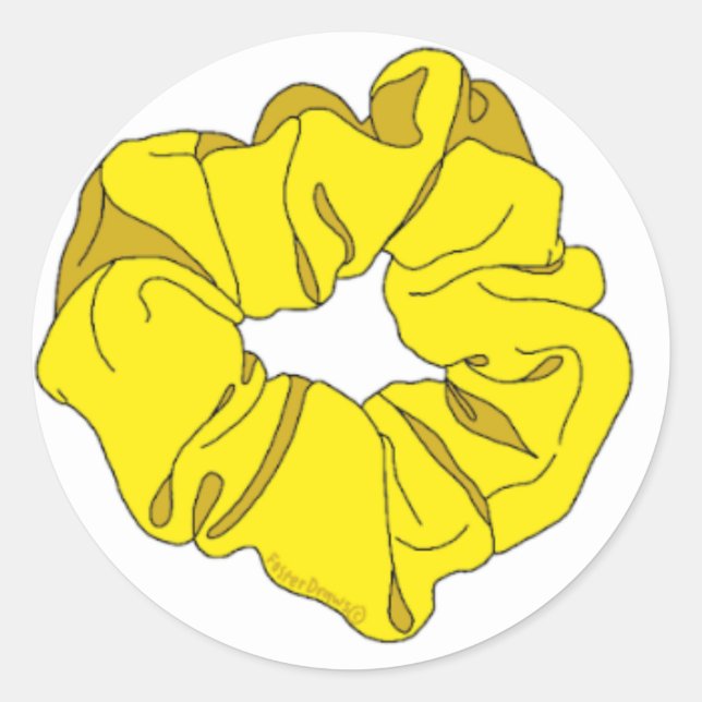 💛 jaune scrunchie autocollant 💛 (Devant)