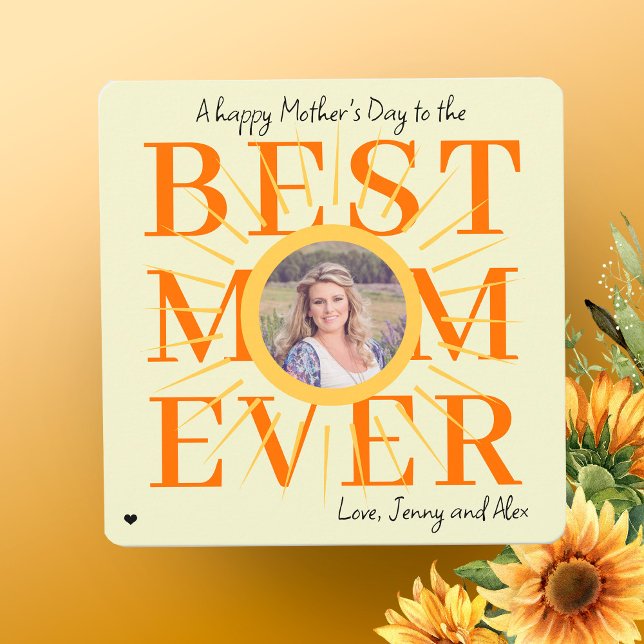 Jaune soleil moderne photo personnalisée Fête des  (Créateur téléchargé)