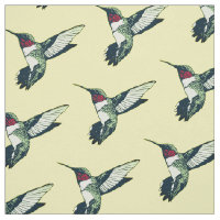 Jaune throated rouge rouge de tissu de colibri