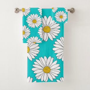 Jaune Turquoise Blanc Motif