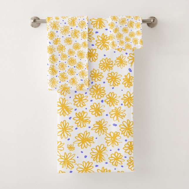 Jaune vibrant Daisy Floral Fantaisiste (En situation)