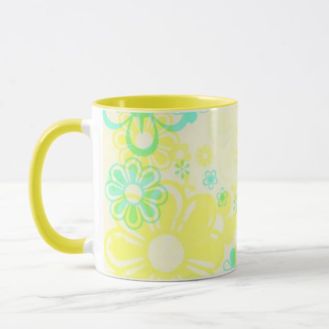 JAUNES FLEURS CUISINE MUGS (Gauche)