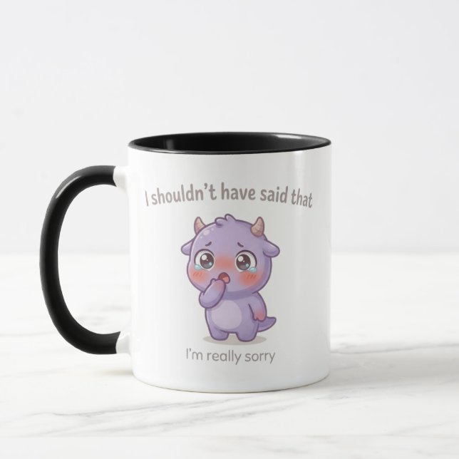 J'aurais dû me taire Mug cadeau d'excuse (Gauche)