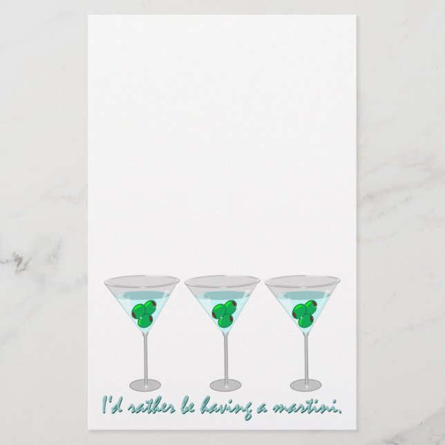 J'aurais plutôt un martini. Papeterie (Devant)