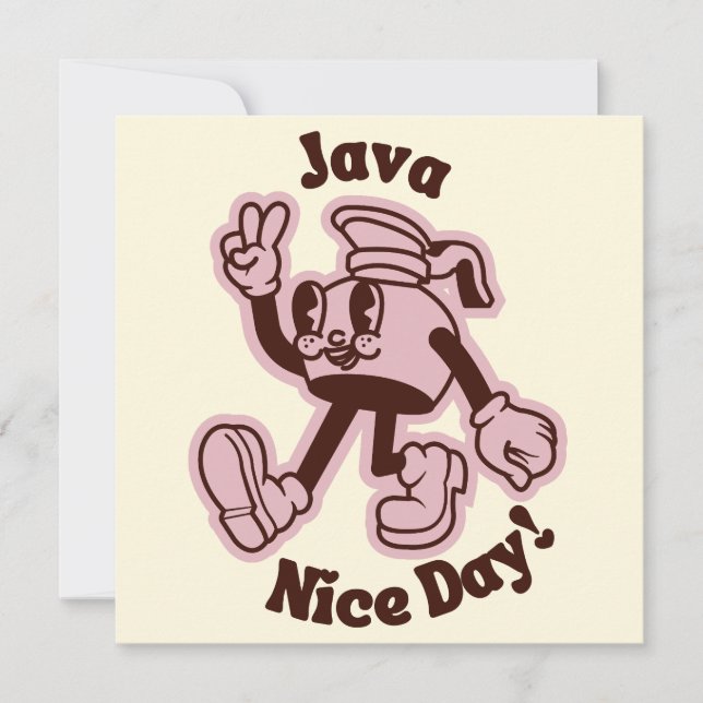 Java Nice Day Café Slogan Carte blanche (Devant)