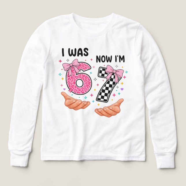 J'avais 6 ans maintenant j'ai 7 ans jolis chiffres (Motif recto)