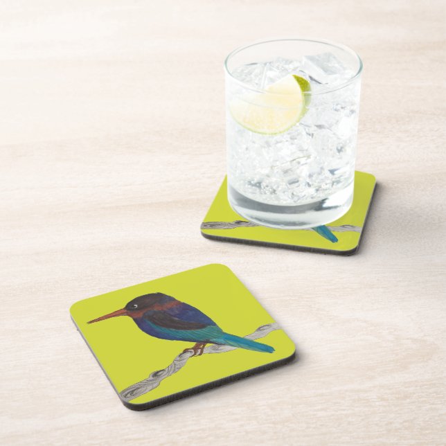 Javan Kingfisher sur un Dessous de verre (Côté Droit)